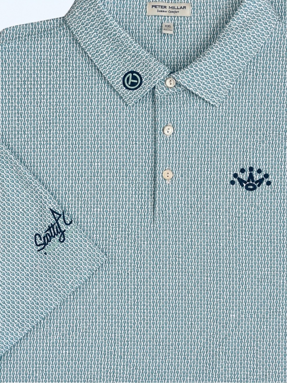 SCOTTY CAMERON GALLERY Circle T Summer Comfort Golf Polo XXL Champagne Glasses
